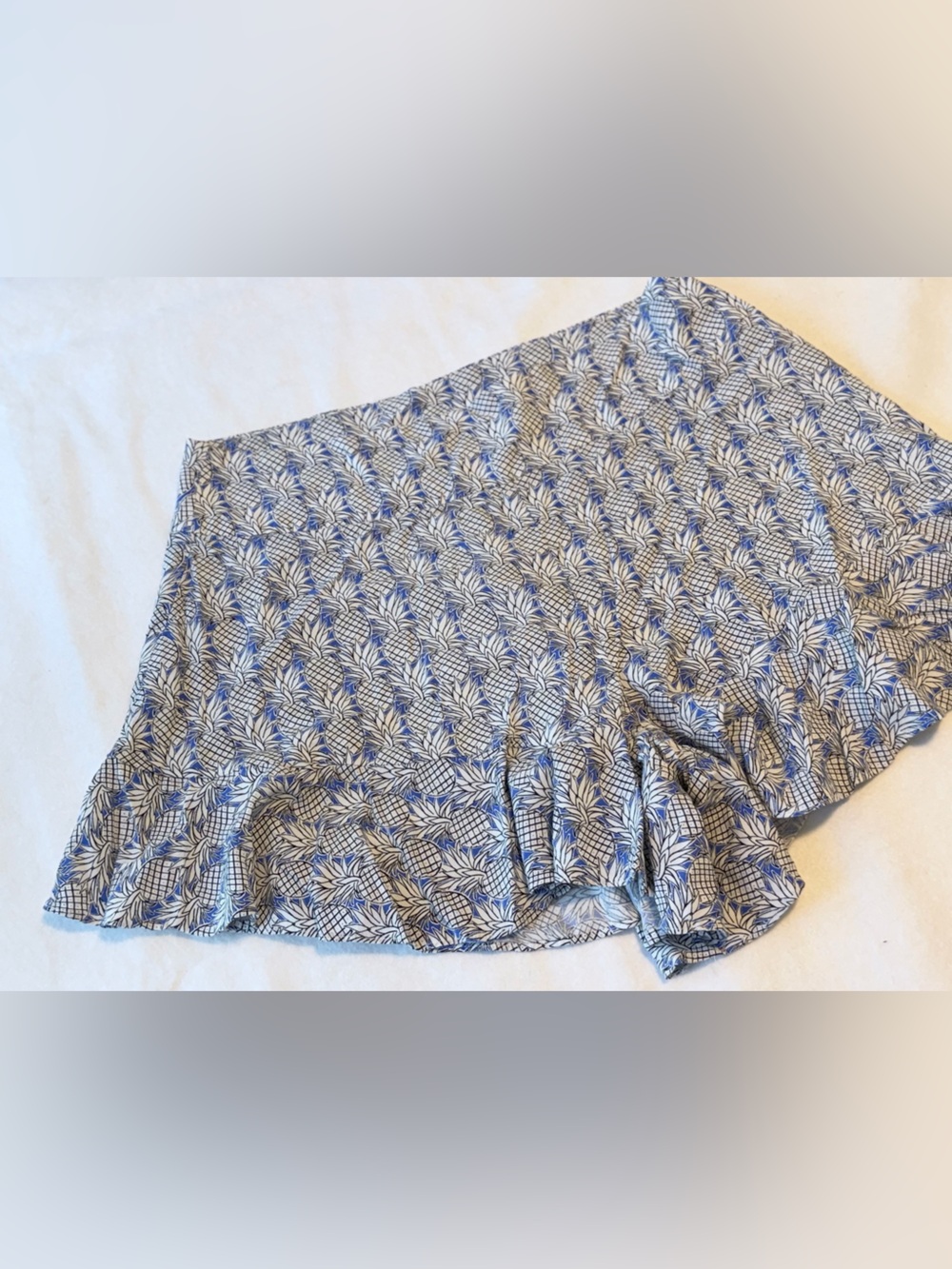 Maeve Blue, White & Black Pineapple-Print Skort - Picture 3 of 4